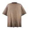 Herr t-skjortor retro gör smutsiga stilar t-shirts man lös gradient färg bomull kort ärm casual tees topps
