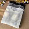 Herren T-Shirts Freizeit Lose Kurzarm O Neck T-shirts Für Männer Streetwear Sommer Trendy Plissee Einfache Pullover Tops Herren Kleidung