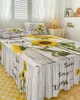 Gonna letto Fattoria Rustica Struttura in legno vintage Girasoli Copriletto con federe Coprimaterasso Set lenzuolo