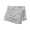 Blankets Cotton Baby Knit All Seasons Comfortable Born Boy Girl Stroller Basket Swaddle Wrap Plaid Children Cellular 100 80cm