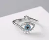 Lucky Turkije Blue Evil Eye Band Rings Dames Open verstelbare roestvrijstalen ringen trend bruiloftspaar sieraden cadeau AB 3 395