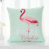 Yastık Nordic Flamingo Tropikal Yaprak Kapak Çiçek Polyester At ev dekorasyon kanepe dekoratif yastık kılıfı