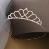 Acessórios de cabelo brilhando princesa cristal tiaras pérola tiara strass hoop coroa banda casamento