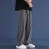 men Ice Silk Sweatpants Drawstring Streetwear Harajuku Jogger Trousers Y2k Style Sport Gym Oversized Baggy Wide Leg Pants 8XL H1JJ#
