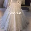 Romantic Muslimah Wedding Dresses 2024 Appliques Lace Long Sleeve Bridal Dresst Ball Gown Garden Country Bride Dress Islamic Muslim Church Novia Robe De Mariee