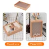 Boxes Photo Frame Saving Money Box Unisex Wooden Insert Image Jar Piggy Bank For Housewarming Wedding Travel Home Storage Decoration