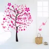 Stickers Super Large Size DIY Pink Tree Wall Sticker For Kids Room Bedroom Living Rooms Backdrop Decor Removable PVC Wall Stickers