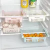 Küche Lagerung Rack Versenkbare Kühlschrank Organizer Regal Kühlschrank Schublade Schicht Box Hause Abtropffläche Zubehör