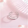 Cluster Rings 925 Sterling Sier S925 2024 Cross Opening Female Girls Gift for Women Jewelry Drop Delivery Ring OTQF5