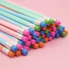 20/50/100 crayons en bois colorés personnalisés stylo de décoration école personnalisée avec cadeau de mariage garement FAVORS BABY shower 19cm 240323