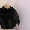 Moda kız bebek pu deri ceket kapşonlu kış bebek çocuk çocukları deri ceket moda chaqueta kalın kıyafetler 1-10y 240319