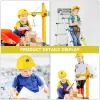 Hats 12 Pcs Toddler Costume Tool Hat Construction Toy Yellow Toys 21X17.5CM Party Hats Plastic Kids