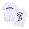 T-shirt da uomo vintage Rock Band Bad Omens Tour T-shirt con stampa di musica americana La morte della pace della mente T-shirt con grafica scheletrica l75s #