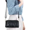 Genuine Leather Trend Shoulder Bag Women Cowhide Luxury Crossbody Designer Tote Handbag Girl Lipstick Key Phone Pouch Messenger 240305