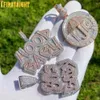 Iced Out Bling CZ Letter Forever Rich Подвеска Ожерелье Двухцветный Цвет Циркония Зонтик Деньги Шарм Мужчины Хип-Хоп Ювелирные Изделия240312