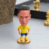 액션 장난감 그림 6.5cm 축구 스타 C.Ronaldo 그림 모델 자동차 장신구 PVC 컬렉션 인형 축구 선수 인물 기념품 기념품 팬을위한 장난감 선물 T240325