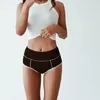 Calcinha feminina sexy sem costura algodão roupa interior fina tuck abdômen cintura alta confortável hip-lifting cuecas femininas lingerie tanga