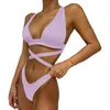 Kvinnors badkläder Bandage Fashion Anti-Deformed Women Swimsuit Special Bikini Set Split för vattenaktivitet