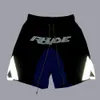 Shorts masculino rhude designer curto verão secagem rápida malha respirável cordão beachwear solto shorts esportivos para homem