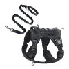 Harnesses Tactics Dog Harness Dog Reflective Dog Vest Can Stick A Sign Dog Harness Safety Vehicular Lead Walking Pets Dogs Accessories