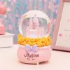 Lådor Crystal Ball Music Box Star Princess Birthady Gifts Rainbow Glowing Snowflakes Music Box Home Decoration Desktop Ornament