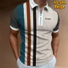 T-shirt da strada T-shirt da uomo estiva stampata in 3D Polo da uomo di alta qualità con cerniera risvolto Camicia casual a maniche corte XS-8XL R9TM #