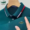 Nieuwe Zomer Merk Geborduurd Poloshirt Mannen Hot Hoge Kwaliteit Heren Korte Mouw Ademend Top Busin Casual Polo-shirt Voor mij l4Dz #