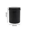 Pots 12 pièces 200ml boîtes de bougies en métal noir boîtes de thé portables bricolage pots de bougies d'aromathérapie faits à la main conteneurs de stockage de crème cosmétique