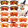 50 pièces, décoration de Thanksgiving, nœuds papillon pour chien, cravates avec ruban coloré, toilettage de citrouille, collier réglable, fournitures pour chiots 240314