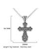 Pendant Necklaces Domineer Fashion Retro Relius Belief Jesus Necklace Nordic Mens Amet Stainless Steel Jewelry Gift Drop Delivery Pend Ot4Hu