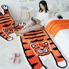 Alfombras 60x120 cm RUG de forma de animal - Kawaii Pink Leopard Tiger Non -Slip para cabecera o piso