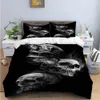 Skull Rose Bedding Set Demon Death Duvet Cover Comforter Bed Single Twin Full Queen Youth Kids Girl Boys Gift