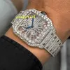 Testare High-klass Anpassa Iced Out VVS Moissanite Diamond Hip-Hop Electricity Skeleton Watch
