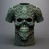 T-shirts rétro pour hommes 3D Skull imprimé Fiable Vêtements pour hommes Street Designer T-shirts à manches courtes en vrac Tshirt surdimensionné 2024 84xW #