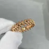 Klasyczny pierścień marki Pierścień Animal Casual All-Match Para Pierścień Grawerowane alfabet Rose złoto srebrne złoto dla mężczyzn i kobiet 24032518