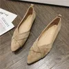Sıradan Ayakkabı Bahar Sonbahar Flats Ladies için Sivri Ayak Ayak Topuk Yumuşak Konforlu Loafaters Zapatillas Mujer