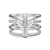 Gouden kruis designer ring voor vrouw luxe 925 sterling zilver 5A zirkonia sieraden dagelijkse outfit vriend liefde diamanten ringen dames geschenkdoos maat opening verstelbaar