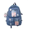 Bolsas escolares backpack college bookbag bag daypack estética fofa com alça adolescentes book para meninos meninas presentes