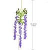 Dekorativa blommor konstgjorda wisteria hängande falska violer tak rotting bröllop hem trädgård el korridor rum kontor dekoratio