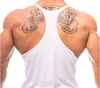 brand Bodybuilding Clothing Fitn Mens Muscle Vest Summer Letters Print Sleevel Shirt Gyms Stringer Tank Top Men Tanktop P2r6#