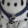 ハーネスグリッド02ディープブルーの格子縞の犬乳房ストラップカスタム子犬チェストストラップ刻まれた猫子犬ペットID名番号アドレスタグ