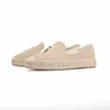 Casual Shoes 2024 Direktförsäljning av Zapatillas Mujer Sapatos Platform Espadrilles Lady Rubber Outrole Days Flax Straw Soled