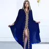 Roupas étnicas 2021 Abaya Dubai Turco Pedras Chiffon Vestido Com Capuz Muçulmano Kaftan Kimono Mulheres Africanas Plus Size Boubou Robes Dr Ot1Kv