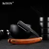 Razor RIRON Highend Manual Folding Beard Shaving Care Razor With Wooden Handle Barber Razor Men'S Replaceable Blade Razor