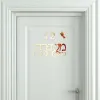 Stickers Custom Name Hebrew Door Sign Bird Shape Acrylic Mirror Stickers Personalized Plates New House Moving Home Decoration