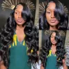 Perruque Lace Frontal Wig naturelle Body Wave 250% HD, 40 pouces, 13x6, 13x4, 5x5, sans colle, prête à l'emploi