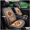 Car Seat Covers Ers Wooden Bead Bamboo Summer Cushion Breathable And Cool Conjoined220N3763698 Drop Delivery Mobiles Motorcycles I Aut Otc1I