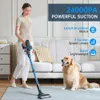 FABULETTA Nettoyeur sans fil avec moteur sans balais, aspirateur balai léger 6 en 1 avec écran LED, autonomie maximale de 45 minutes, batterie amovible pour la maison, les poils d'animaux, les tapis