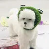 Dog Apparel Solid Color Pet Hat Hand-knitted 3d Frog Eye Decor Cute Headgear For Autumn Winter Small Cartoon Cat Supplies