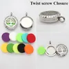 Pendanthalsband 20mm 316L Rostfritt stål Magnet/Twist Diffuser Life of Life Necklace Free 10pads